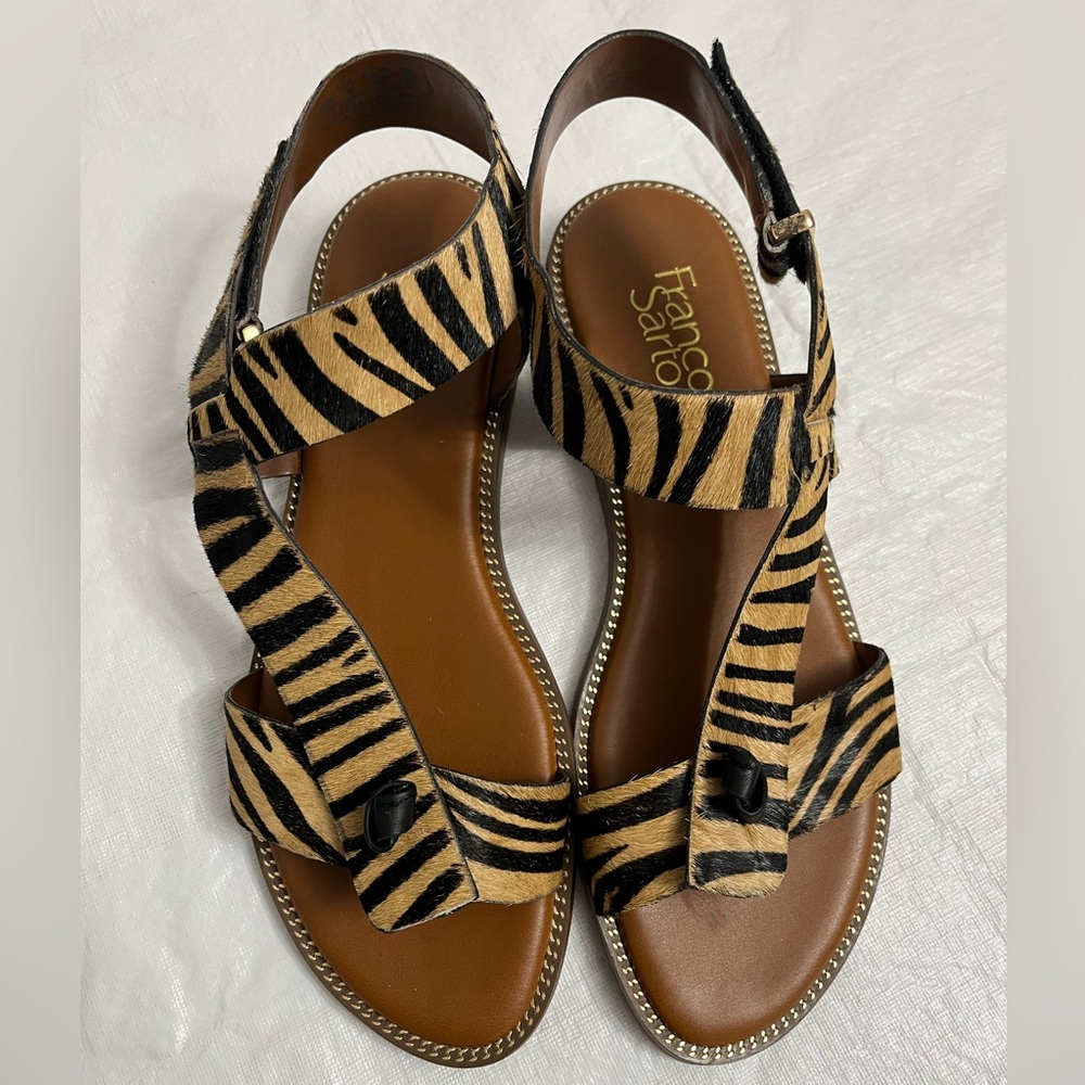 Franco Sarto Glenni safari zebra sandals - Picture 2 of 11